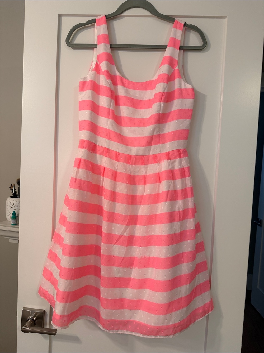 Lilly Pulitzer Pink and White Striped Sleeveless Dress